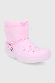 Зимові чоботи Crocs Classic Lined Neo Puff Boot колір рожевий 206630