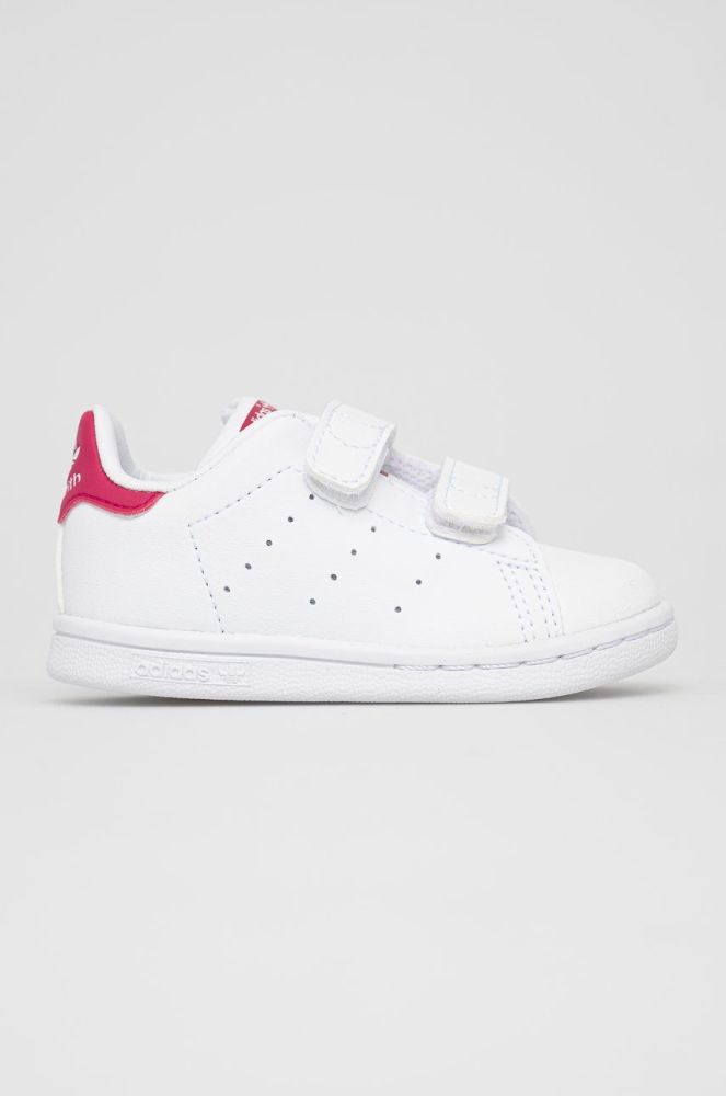 Дитячі черевики adidas Originals Stan Smith CF I колір білий