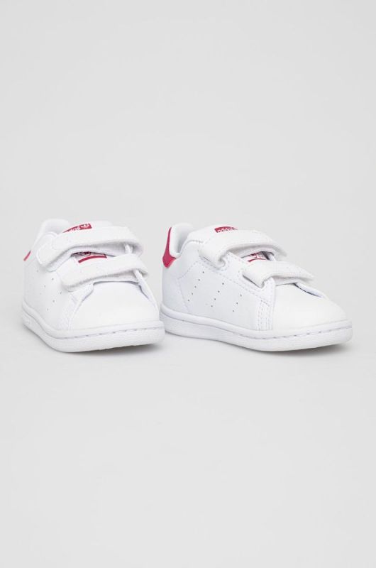 Дитячі черевики adidas Originals Stan Smith CF I колір білий фото 2