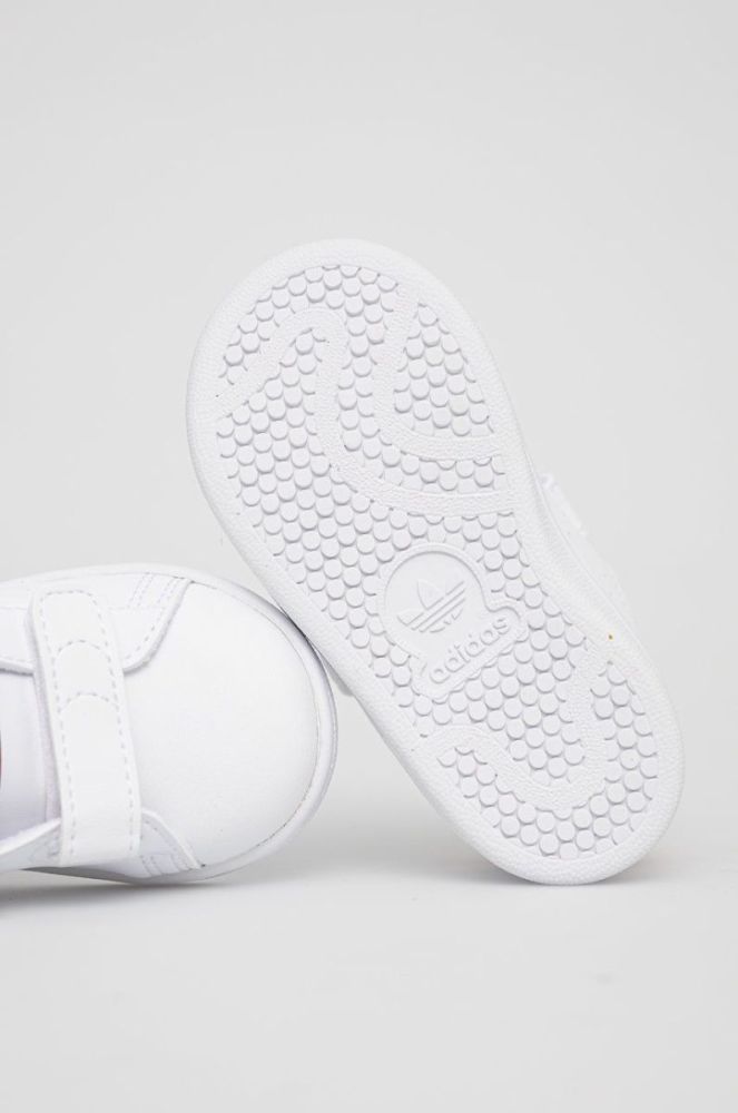 Дитячі черевики adidas Originals Stan Smith CF I колір білий фото 4