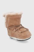 Дитячі замшеві чоботи Moon Boot колір коричневий