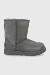 Дитячі шкіряні чоботи UGG колір сірий Дитячі шкіряні чоботи UGG колір сірий