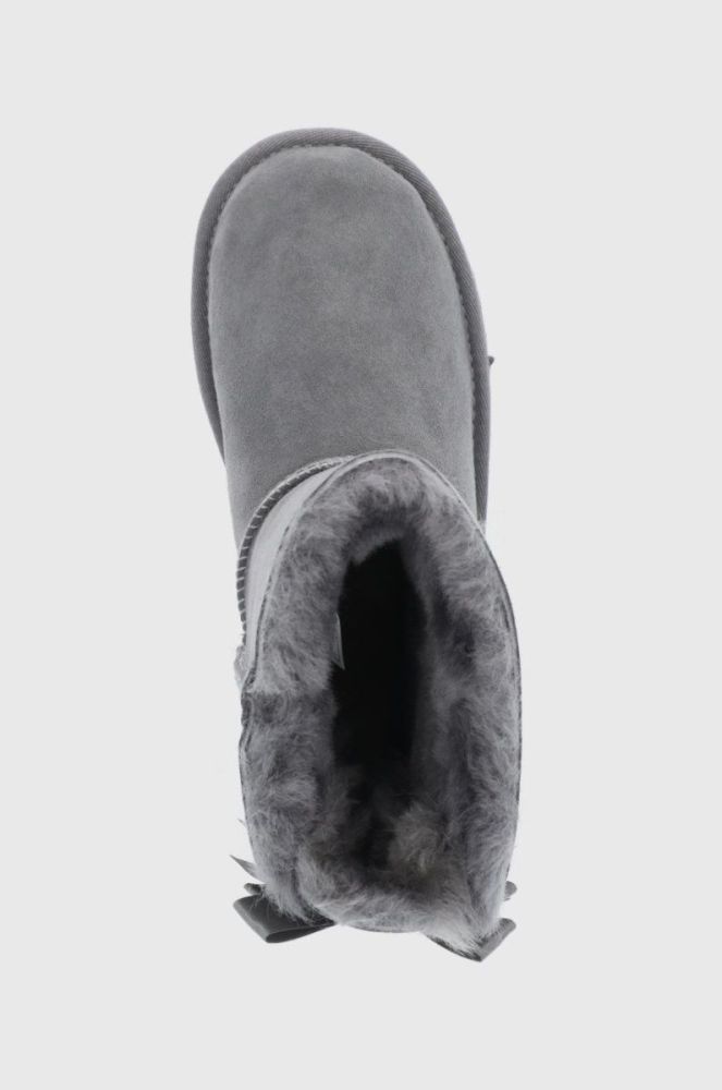 Дитячі замшеві чоботи UGG Bailey Bow II колір сірий фото 4