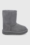 Дитячі замшеві чоботи UGG Classic II колір сірий Дитячі замшеві чоботи UGG Classic II колір сірий