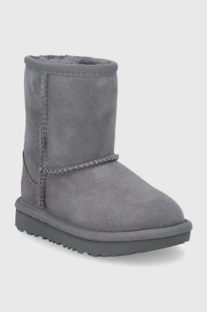 Дитячі замшеві чоботи UGG Classic II колір сірий фото 2
