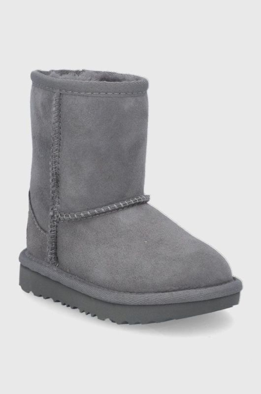 Дитячі замшеві чоботи UGG Classic II колір сірий фото 2