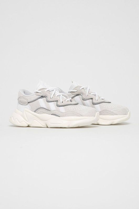 Шкіряні черевики adidas Originals колір сірий фото 2