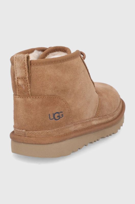 Дитячі замшеві чоботи UGG колір коричневий фото 3