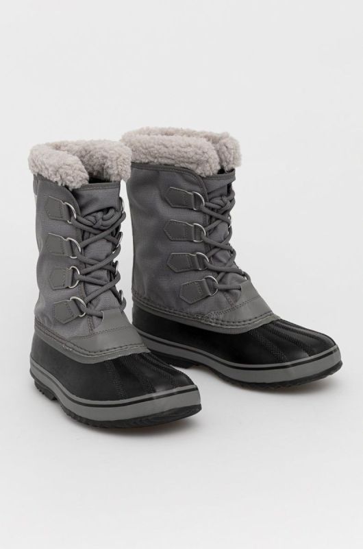 Зимові чоботи Sorel PAC NYLON чоловічі колір сірий фото 2