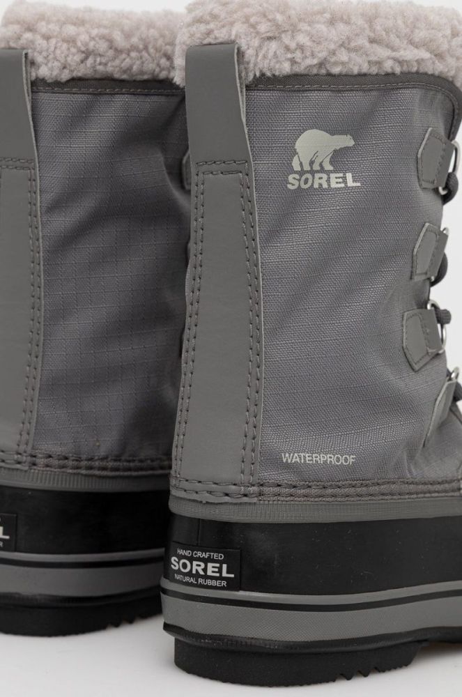 Зимові чоботи Sorel PAC NYLON чоловічі колір сірий фото 3