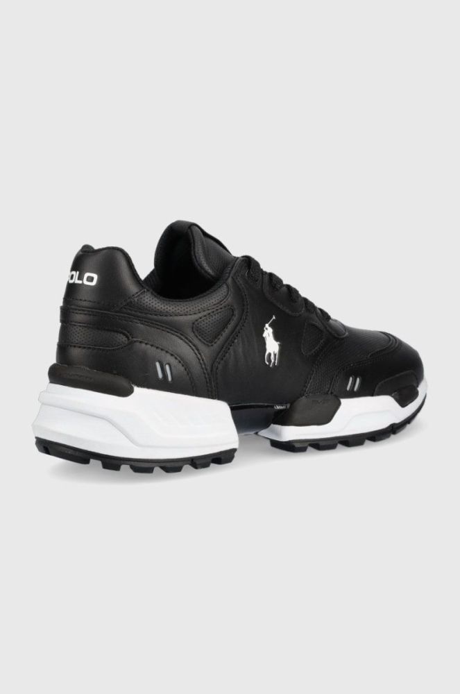 Шкіряні кросівки Polo Ralph Lauren Polo Jogger колір чорний фото 2