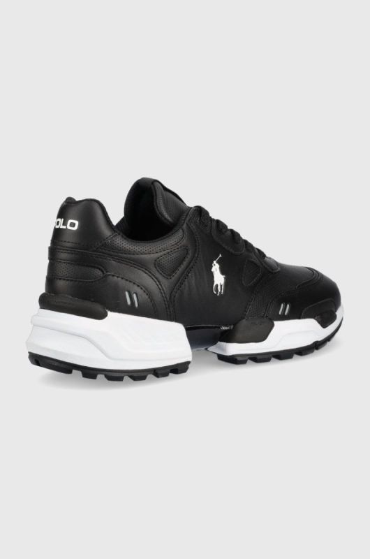 Шкіряні кросівки Polo Ralph Lauren Polo Jogger колір чорний фото 2