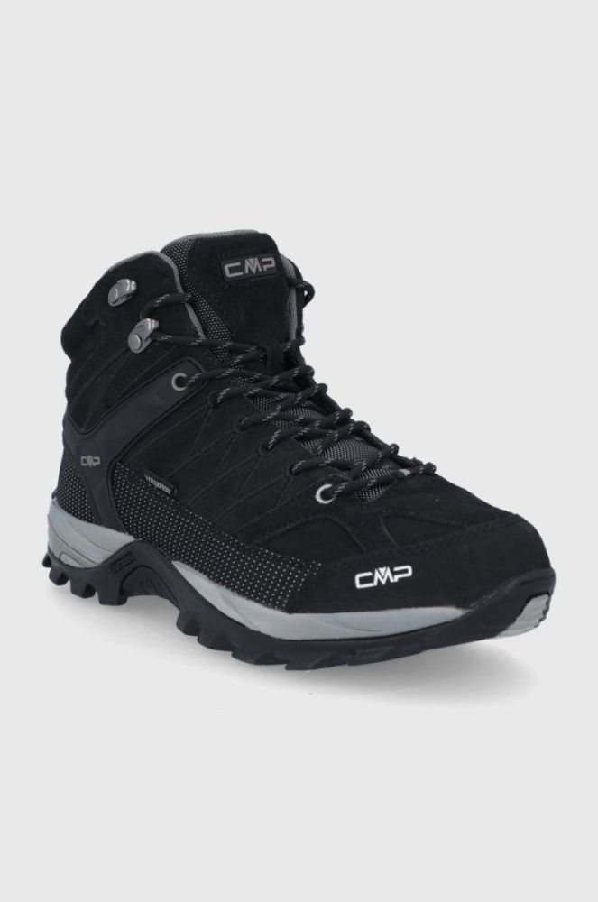 Черевики CMP rigel mid trekking shoe wp чоловічі колір чорний фото 2