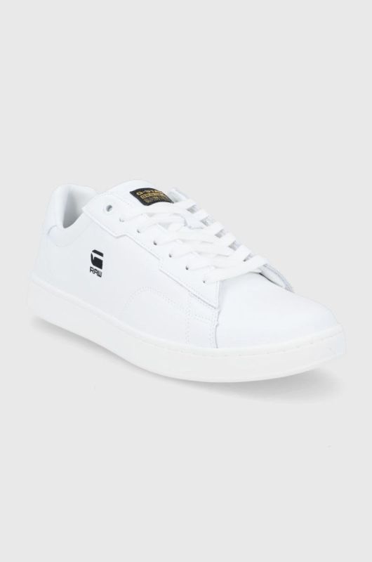 Шкіряні черевики G-Star Raw колір білий фото 2