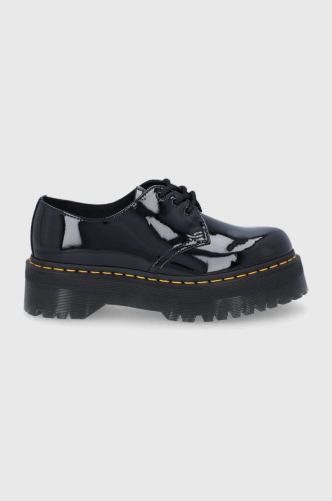 Шкіряні туфлі Dr. Martens 1461 Quad колір чорний 26647001-Black.Pate