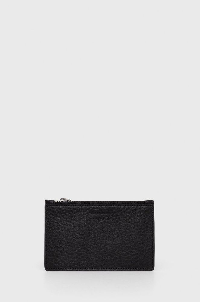 Шкіряний гаманець Tiger Of Sweden жіночий колір чорний