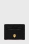 Шкіряний гаманець Tory Burch жіночий колір чорний (1682328)