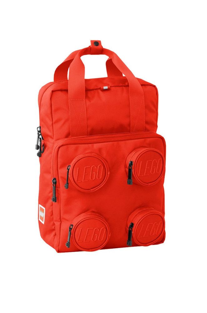 Дитячий рюкзак Lego колір червоний великий гладкий