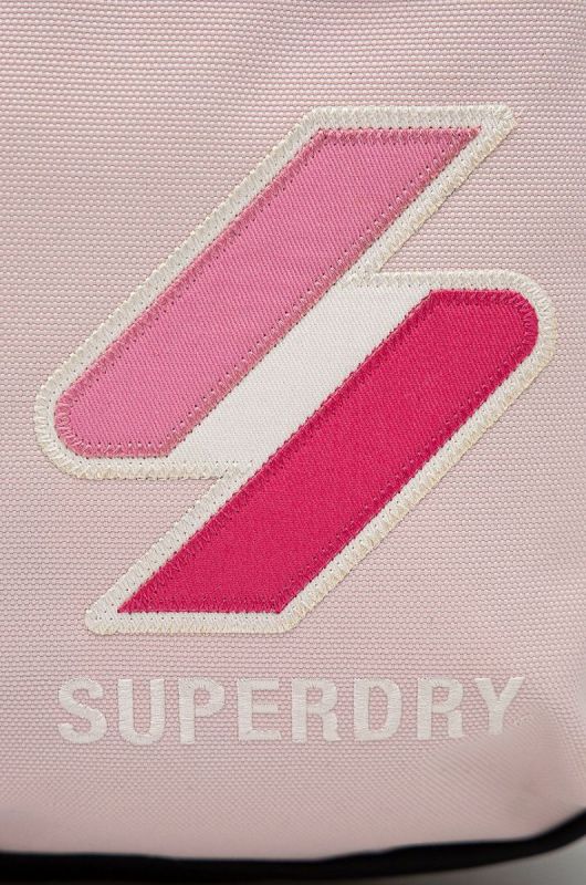 Рюкзак Superdry чоловічий колір рожевий великий з аплікацією фото 2