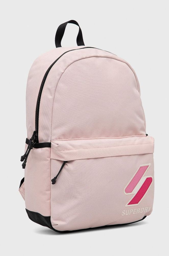 Рюкзак Superdry чоловічий колір рожевий великий з аплікацією фото 3