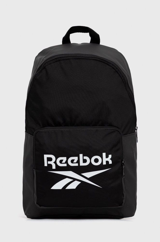 Рюкзак Reebok Classic GP0148 колір чорний великий з принтом GP0148-BLK/BLK