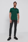 Бавовняне поло Lacoste колір зелений однотонний PH4012.-132