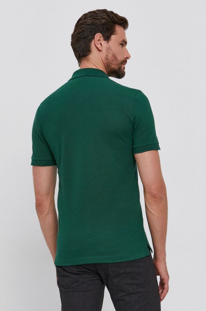 Бавовняне поло Lacoste колір зелений однотонний PH4012.-132 фото 3