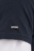 Бавовняне поло Superdry колір синій однотонний (2123770)