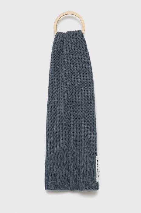 Вовняний шарф Drykorn гладкий колір блакитний