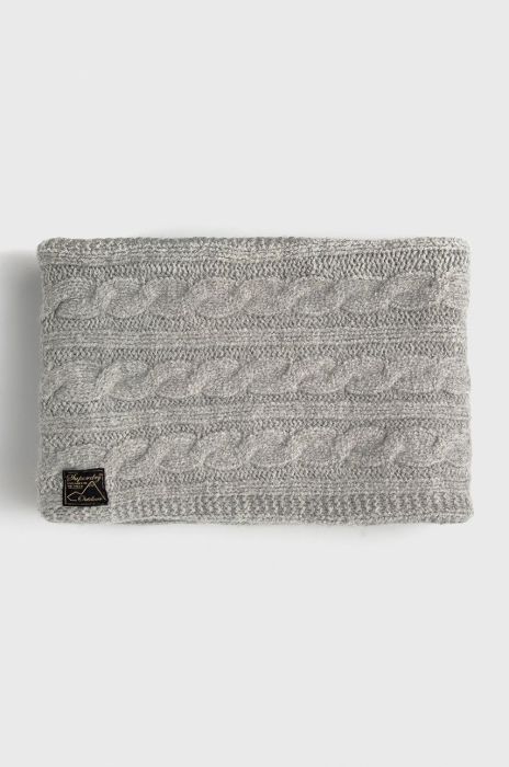 Снуд з домішкою вовни Superdry колір сірий однотонний