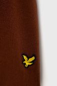 Шарф Lyle & Scott колір коричневий гладкий