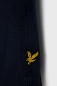 Шарф Lyle & Scott колір синій гладкий