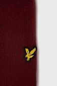 Шарф Lyle & Scott колір бордовий гладкий
