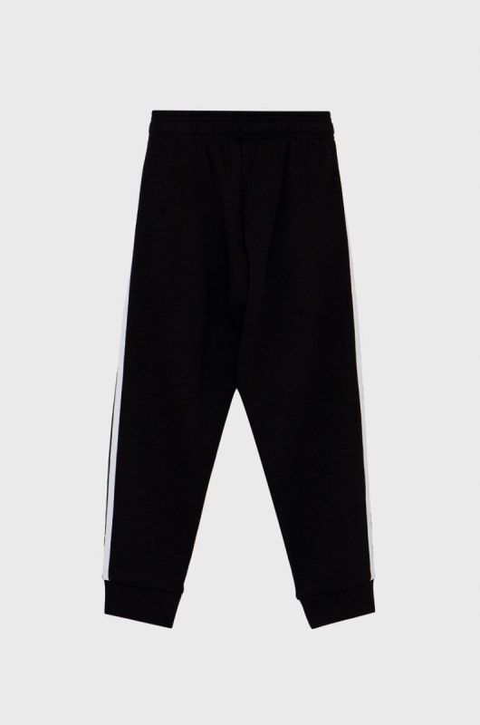 Дитячі штани adidas колір чорний гладке фото 2