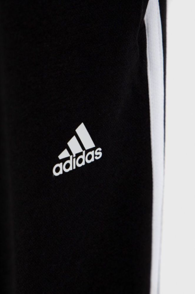 Дитячі штани adidas колір чорний гладке фото 3
