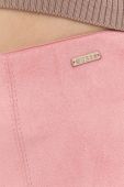 Штани Guess жіночі колір рожевий облягаюче висока посадка