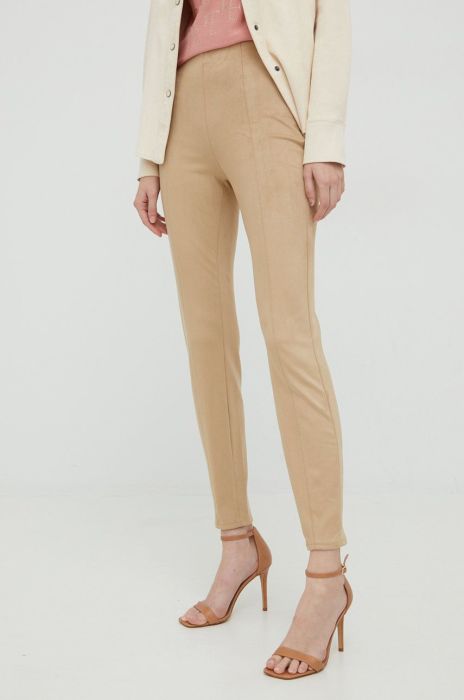 Штани Guess жіночі колір коричневий однотонні (2436328)