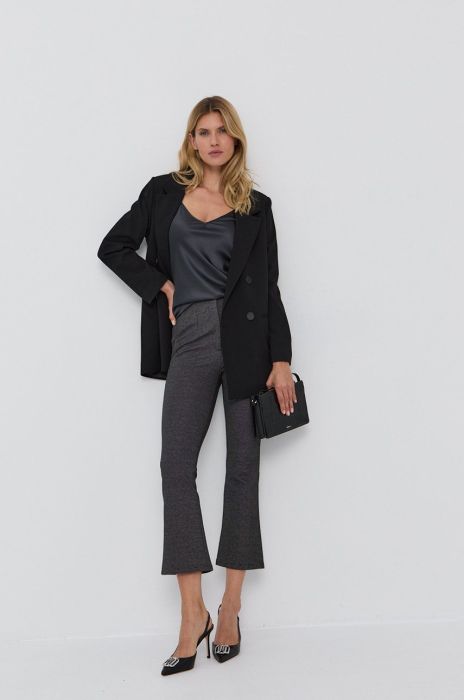 Штани Patrizia Pepe жіночі колір чорний облягаюче середня посадка (1699225)