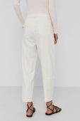 Штани Pennyblack жіночі колір кремовий широке висока посадка