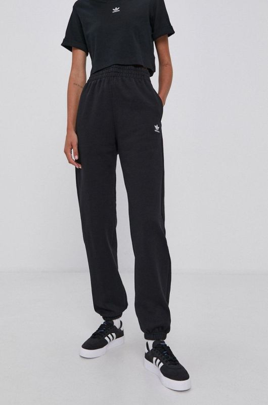 Штани adidas Originals жіночі колір чорний гладкі H06629-BLACK