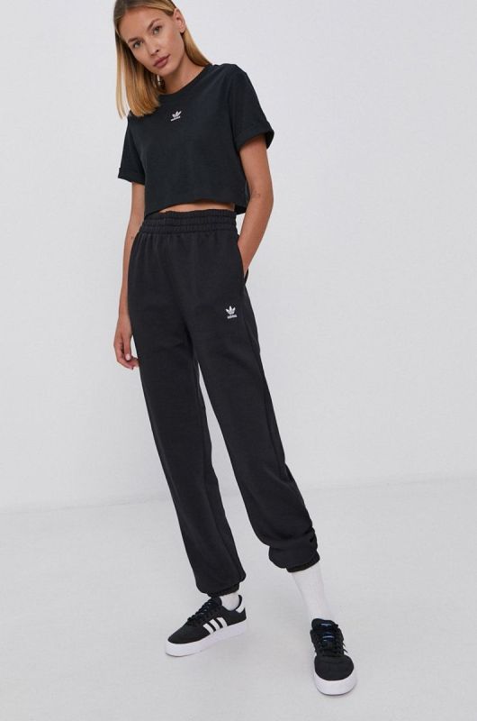 Штани adidas Originals жіночі колір чорний гладкі H06629-BLACK фото 2