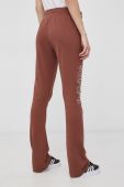 Штани adidas Originals жіночі колір коричневий гладкі