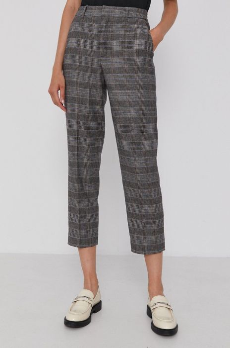 Штани Drykorn жіночі прямі висока посадка колір барвистий