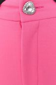 Штани Chiara Ferragni Uniform жіночі колір рожевий широке висока посадка