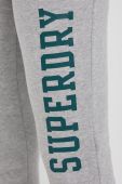 Штани Superdry жіночі колір сірий з принтом