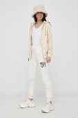 Штани Superdry жіночі колір кремовий з аплікацією