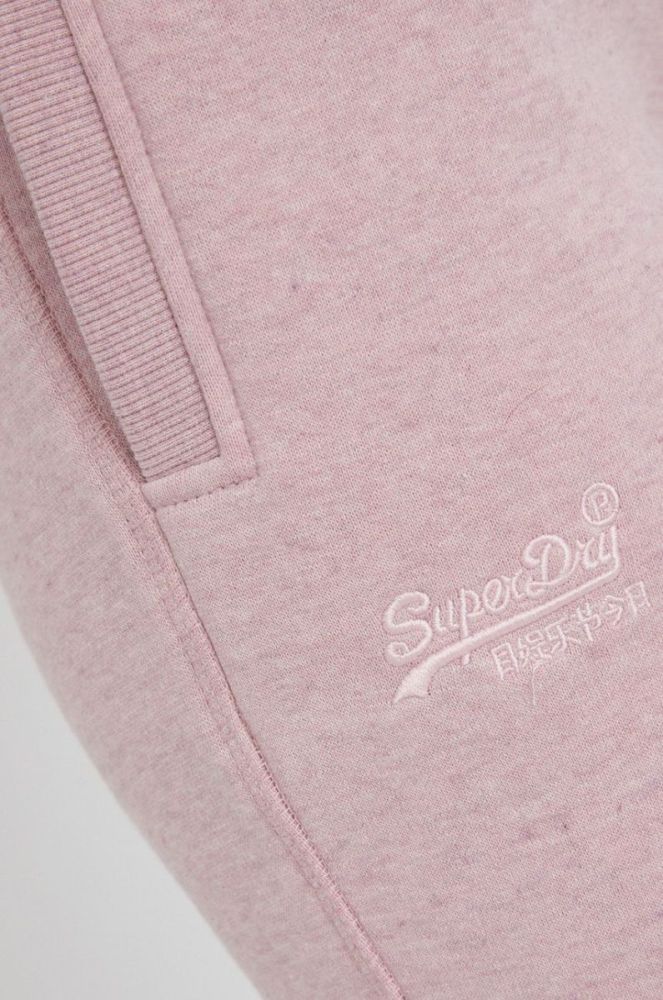 Штани Superdry жіночі колір рожевий меланж фото 4