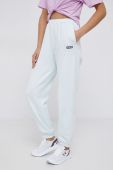 Бавовняні штани P.E Nation жіночі колір бірюзовий гладкі