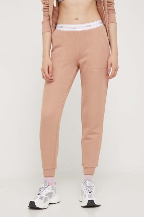 Штани UGG жіночі колір коричневий однотонні