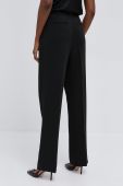 Штани Tory Burch жіночі колір чорний фасон сигарети висока посадка